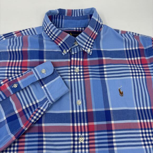 Ralph Lauren Other - Ralph Lauren Blue and Red Plaid Casual Button Down Shirt